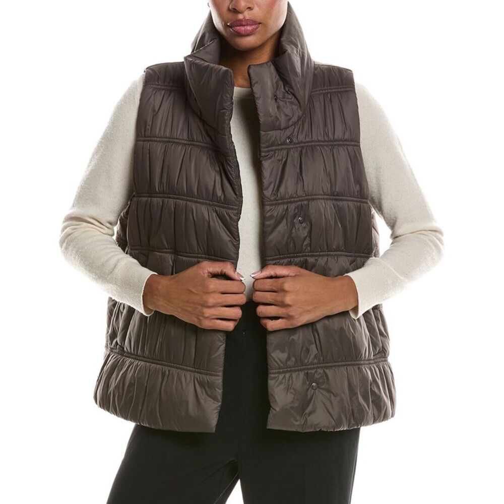 Eileen Fisher Womens  High Collar Vest